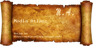Modla Atlasz névjegykártya